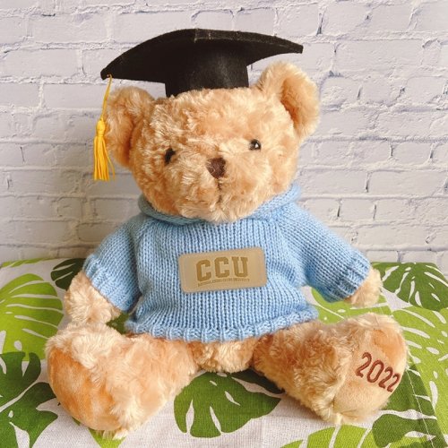 【預購】CCU毛衣 畢業紀念微笑小熊 2022限定款  藍